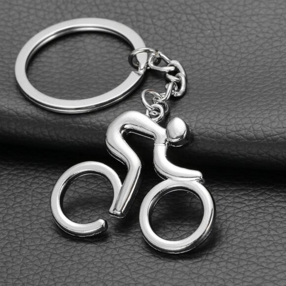 Bicycle Shaped Metal Key Chain - Picture 1 of 2